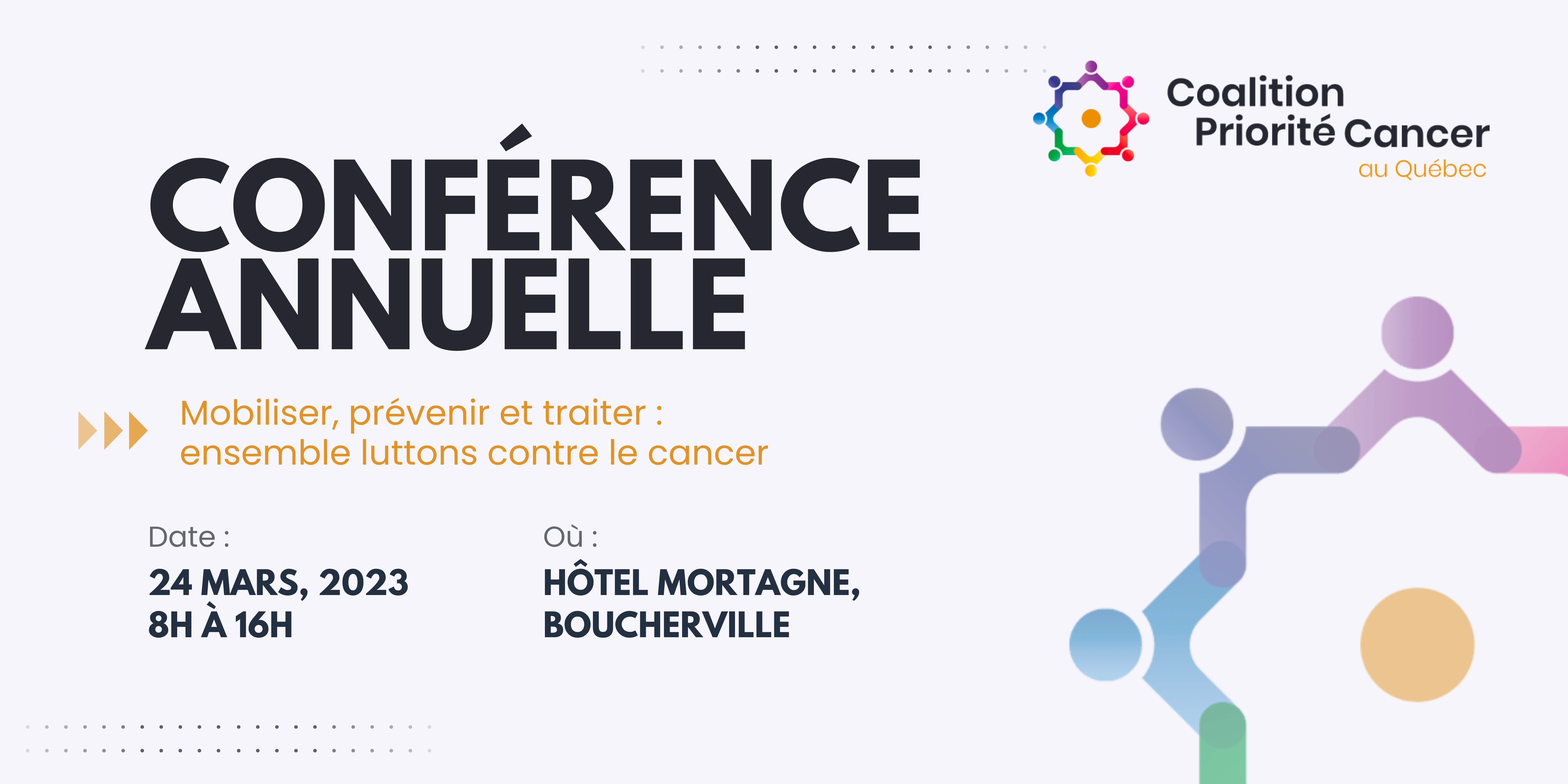 Pre Dominique Tremblay a fait 2 présentations lors de la 14e conférence annuelle de Coalition Priorité Cancer au Québec.